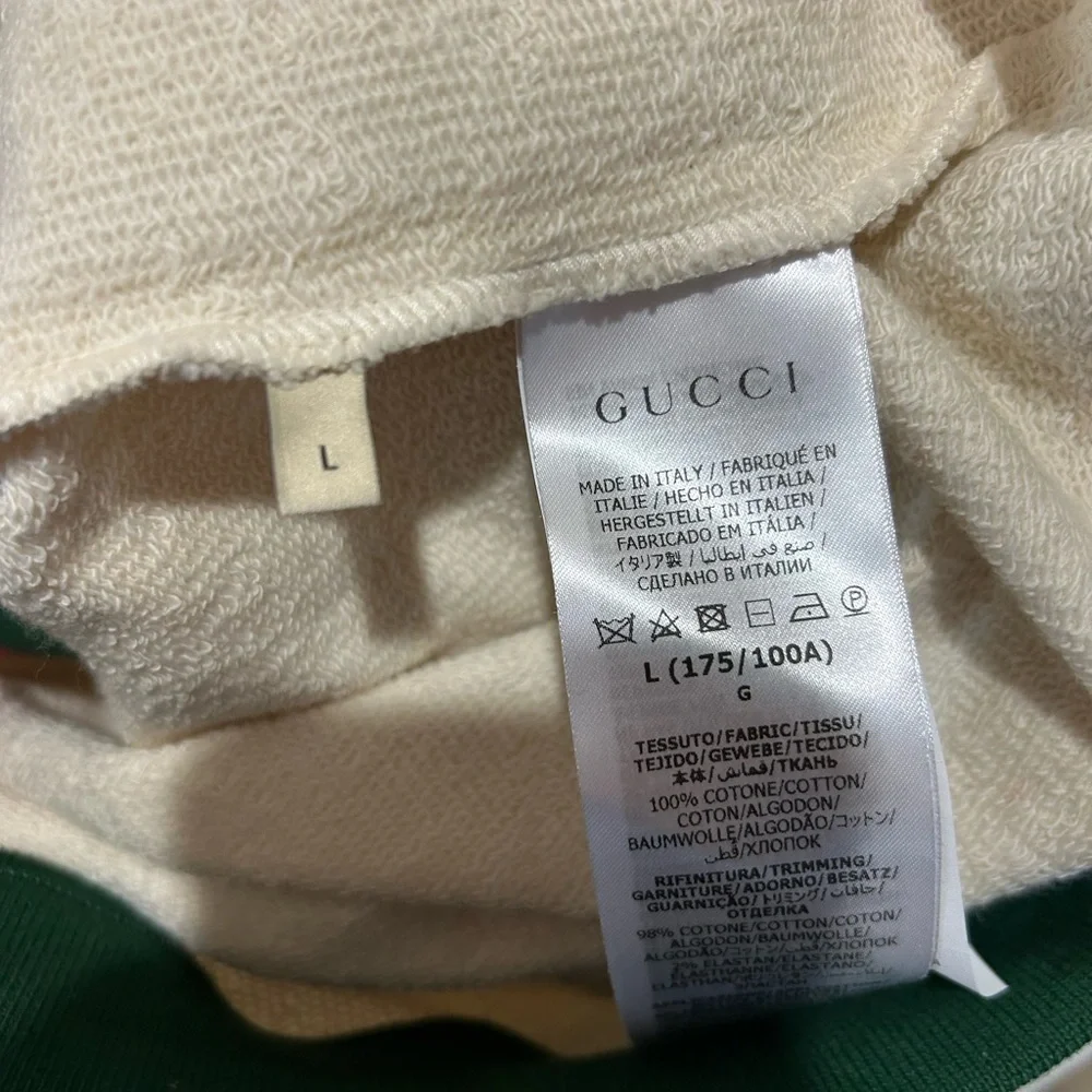 Men's Gucci jersey cotton cardigan web detail size large made in Italy